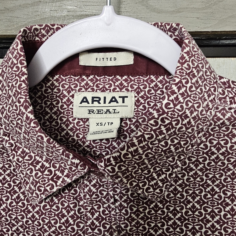 Ariat Mens Geometric Patterned Button-Up Shirt - … - image 7